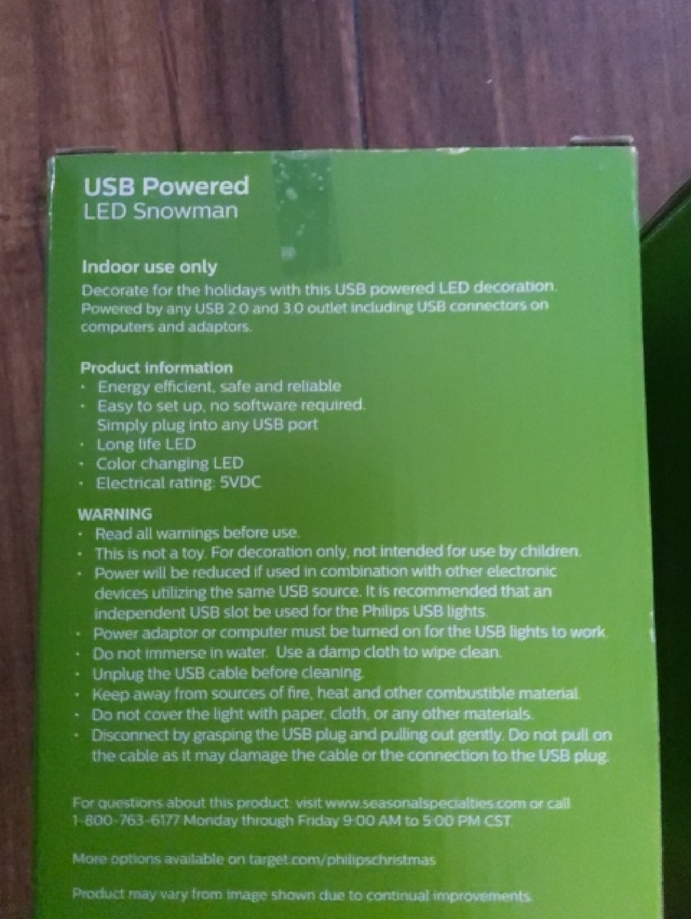 PHILIPS💥New💥 USB Powered 2 Color Changing Snowmen - Picture 2 of 4